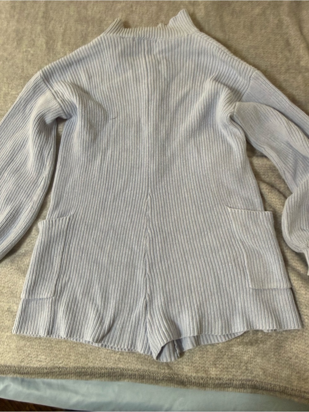 Blue Blush Light Blue Ribbed Polo Knit Sweater - Picture 4 of 4